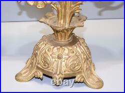 -BOUGEOIR D'EGLISE BRONZE XIXe 5 FEUX ART RELIGIEUX COLLECTION déco Table D
