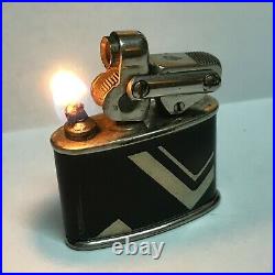 BRIQUET Ancien KW Karl Wieden Laque Art Déco Vintage Fuel Desk LIGHTER Feuerzeug