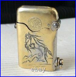 BRIQUET Ancien (THORENS Art Déco) Vintage fuel LIGHTER Feuerzeug accendino