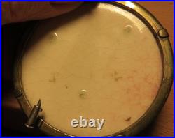 BROCHE émaillée ART DECO FRISE FLEURS bleu marine signée Paul JACQUET ANNECY