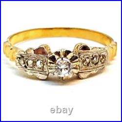Bague en or art déco. Bague en or 18 carats, topaze. Vers 1930. Taille 9