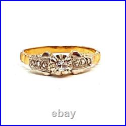 Bague en or art déco. Bague en or 18 carats, topaze. Vers 1930. Taille 9
