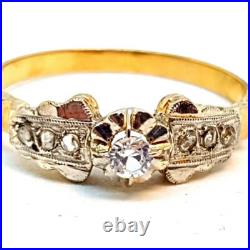 Bague en or art déco. Bague en or 18 carats, topaze. Vers 1930. Taille 9