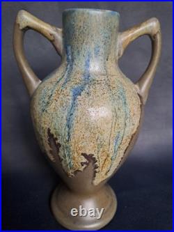 Beau vase en grès Céramique Puisaye signé J-M Maure Art Déco collection rare