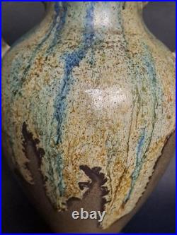 Beau vase en grès Céramique Puisaye signé J-M Maure Art Déco collection rare