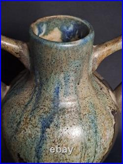 Beau vase en grès Céramique Puisaye signé J-M Maure Art Déco collection rare