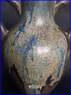 Beau vase en grès Céramique Puisaye signé J-M Maure Art Déco collection rare