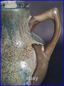 Beau vase en grès Céramique Puisaye signé J-M Maure Art Déco collection rare