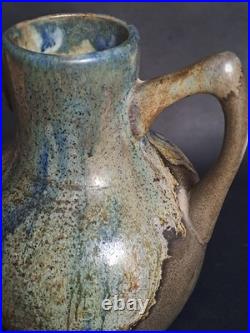 Beau vase en grès Céramique Puisaye signé J-M Maure Art Déco collection rare