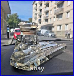 Bel Encrier Cristal Art Deco German 1930 Jugendstil Inkwell Crystal Art Nouveau