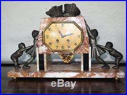 Belle pendule Art Deco 1920 / 1930 clock collection garniture 3 pièces