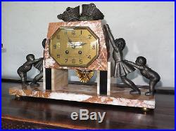 Belle pendule Art Deco 1920 / 1930 clock collection garniture 3 pièces