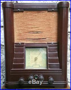Belle radio TSF art déco Monopole C157 des années 1936 en bakélite