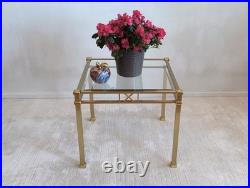 Belle table basse dorée carrée Orsenigo Italy collection'Art Déco'