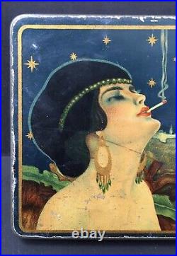 Boîte A Cigarettes Ancienne Métal Philips 1001 Night Décor Oriental Art Déco