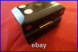 Boite a pilules ancienne en corne et pierres dures art deco 1930