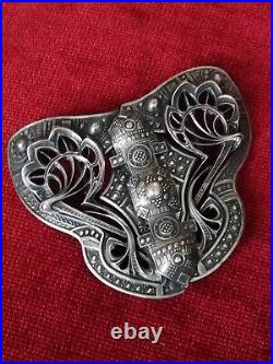 Boucle de ceinture ancienne argent art nouveau art déco 1920