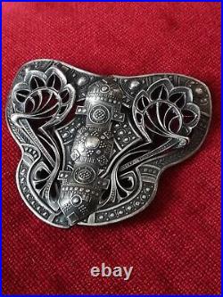 Boucle de ceinture ancienne argent art nouveau art déco 1920