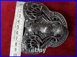 Boucle de ceinture ancienne argent art nouveau art déco 1920