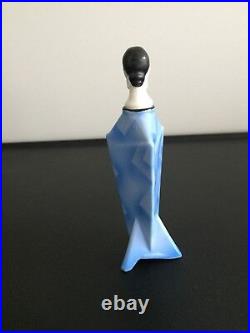 Bouteille de parfum en porcelaine art déco bavaroise femme figurative