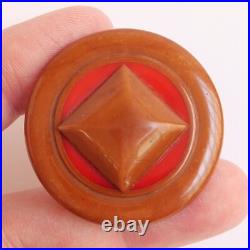 Bouton ancien Galalithe -Art Déco- H. Hamm -1920-30's-41 mm- Vintage Button