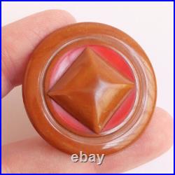Bouton ancien Galalithe -Art Déco- H. Hamm -1920-30's-41 mm- Vintage Button