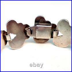 Bracelet art déco en argent, or et rubis. Antiquités. Bracelet en argent doré Bracelet art déco en argent, or et rubis. Antiquités. Bracelet en argent doré