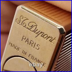 Briquet Dupont Paris 20u + Box-lighter gold. P art déco-gaz-n°2395CT