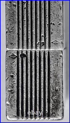 Briquet à essence Art Deco Argent LIGHTER Feuerzeug ACCENDINO AANSTEKER
