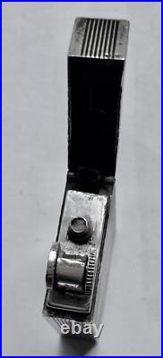 Briquet à essence Art Deco Argent LIGHTER Feuerzeug ACCENDINO AANSTEKER