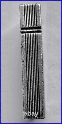 Briquet à essence Art Deco Argent LIGHTER Feuerzeug ACCENDINO AANSTEKER