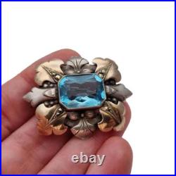 Broche art déco vintage, bijoux bleus mariage, cadeau de mariage pour la Broche art déco vintage, bijoux bleus mariage, cadeau de mariage pour la