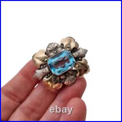 Broche art déco vintage, bijoux bleus mariage, cadeau de mariage pour la Broche art déco vintage, bijoux bleus mariage, cadeau de mariage pour la