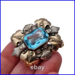 Broche art déco vintage, bijoux bleus mariage, cadeau de mariage pour la Broche art déco vintage, bijoux bleus mariage, cadeau de mariage pour la