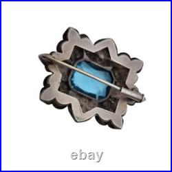 Broche art déco vintage, bijoux bleus mariage, cadeau de mariage pour la Broche art déco vintage, bijoux bleus mariage, cadeau de mariage pour la