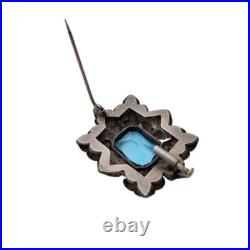 Broche art déco vintage, bijoux bleus mariage, cadeau de mariage pour la Broche art déco vintage, bijoux bleus mariage, cadeau de mariage pour la