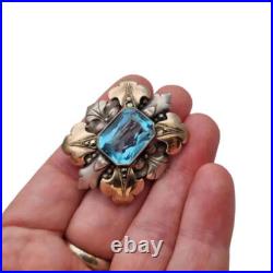 Broche art déco vintage, bijoux bleus mariage, cadeau de mariage pour la Broche art déco vintage, bijoux bleus mariage, cadeau de mariage pour la