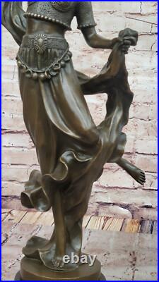 Bronze Art Déco Dansant Femme Artisanal Fonte de Collection Figurine Affaire
