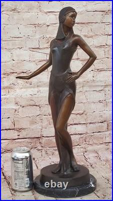Bronze Art Déco Sculpture Chiparus Dansant Femme Figurine de Collection Décor