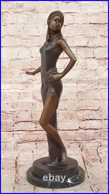 Bronze Art Déco Sculpture Chiparus Dansant Femme Figurine de Collection Décor