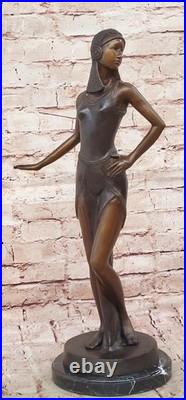 Bronze Art Déco Sculpture par Chiparus Dansant Femme Figurine de Collection