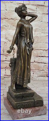 Bronze Beauty Unveiled Villanis Sculpture Véritable Art Déco Collection pour Bronze Beauty Unveiled Villanis Sculpture Véritable Art Déco Collection pour