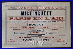 CASINO DE PARIS 1918 MISTINGUETT Music Hall illustrateur GESMAR Art Déco