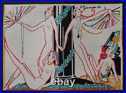 CASINO DE PARIS 1924 La revue olympique Music Hall illustrateur GESMAR Art Déco