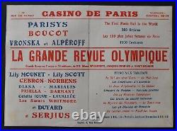 CASINO DE PARIS 1924 La revue olympique Music Hall illustrateur GESMAR Art Déco