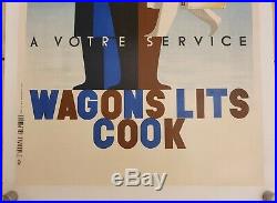 CASSANDRE Affiche Originale Art Deco Wagons lits Cook Alliance Graphique