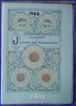 Calendrier du Journal des Demoiselles 1900, dessinateur Henri Caruchet, Art déco