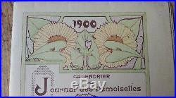 Calendrier du Journal des Demoiselles 1900, dessinateur Henri Caruchet, Art déco