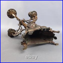 Candelabre En Laiton Art Déco De Table À 4 Flammes Collection Vintage Années 50 Candelabre En Laiton Art Déco De Table À 4 Flammes Collection Vintage Années 50