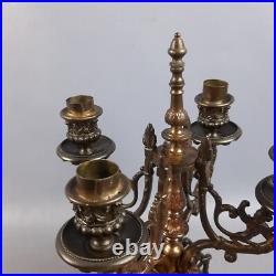 Candelabre En Laiton Art Déco De Table À 4 Flammes Collection Vintage Années 50 Candelabre En Laiton Art Déco De Table À 4 Flammes Collection Vintage Années 50